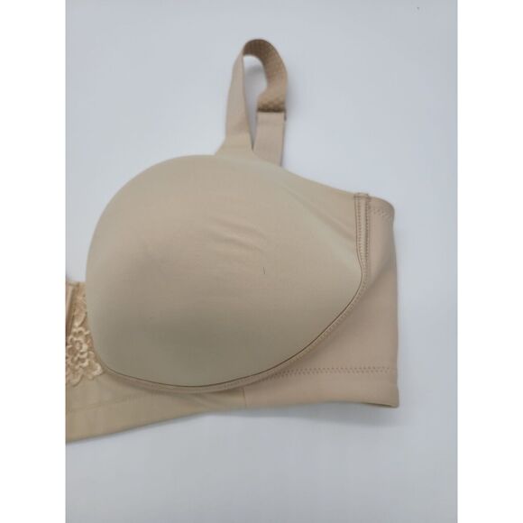 Vanity Fair Wireless Bra 38DD Womens Lightly Padded Tan Adjustable Straps - Picture 2 of 5